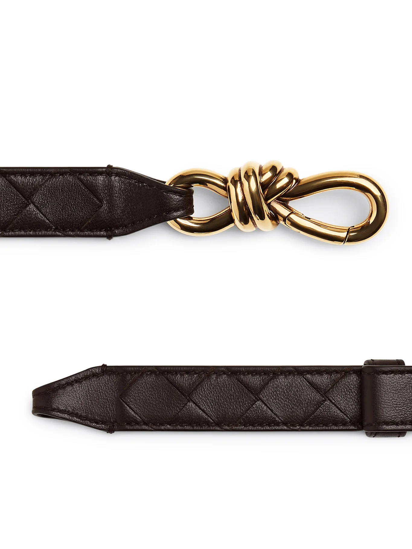CINTURA IN NAPPA CON LAVORAZIONE INTRECCIATO ED EMBLEMATICA FIBBIA KNOT - Image 3